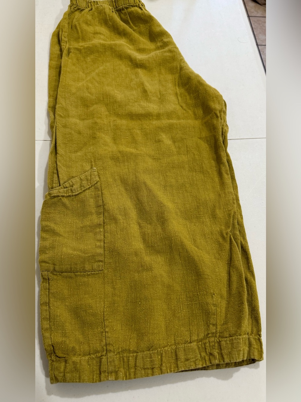 bryn Walker Olive-Gold Cargo Shorts